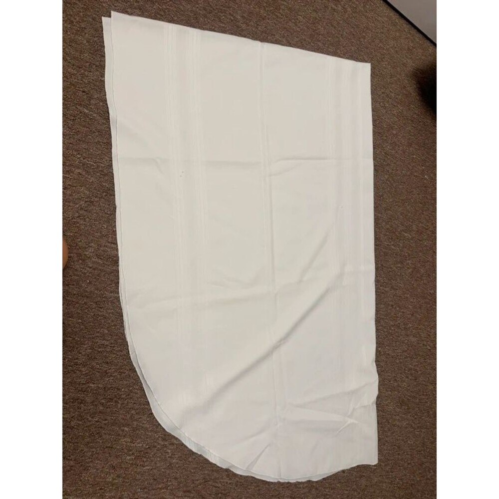 White linen oval table cloth 60x100 inch oval